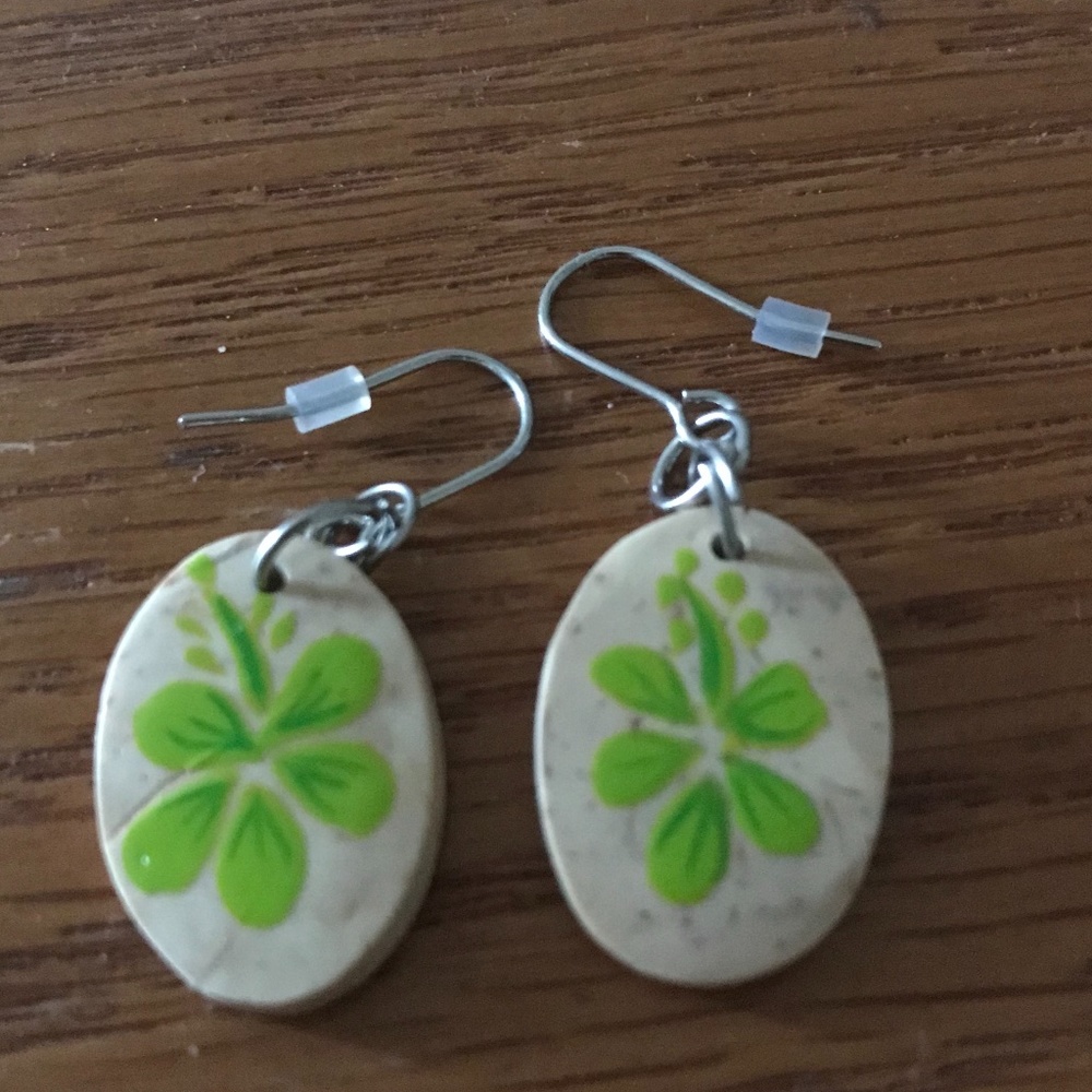 💰SOLD💰 Hand Painted Earrings from Hawaii